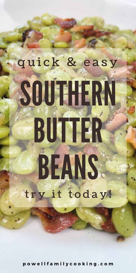 Enjoy a classic Southern side dish with our easy butter beans recipe featuring bacon. This fresh and flavorful dish is perfect for any meal, adding a touch of soul food to your table. Follow our detailed instructions to create the best butter beans, combining creaminess and smokiness for a delicious result. Perfect for both everyday meals and special occasions. How To Cook Butter Beans, Butter Beans In Crockpot, Lima Beans And Bacon, Homemade Butter Beans, Green Lima Beans, Southern Dishes Soul Food, Old Southern Recipes Soul Food, Soul Food Sides Southern Style, Butter Beans Recipe Crockpot