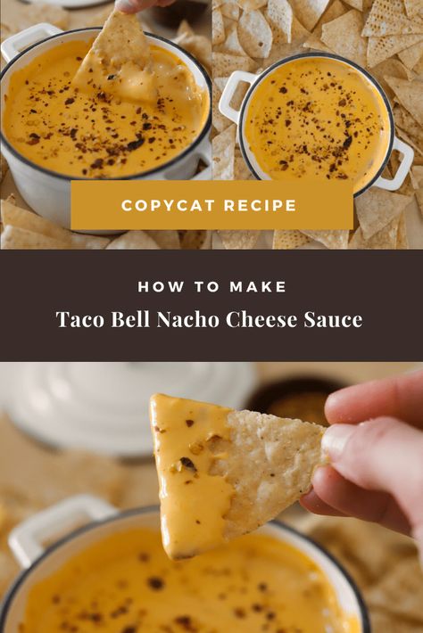 Taco Bell Nacho Cheese Sauce, Taco Bell Nacho Cheese Recipe, Taco Cheese Sauce, Taco Bell Cheese Sauce, Taco Bell Nacho Cheese, Nacho Sauce, Nacho Taco, Cheese Dips, Spice Rubs