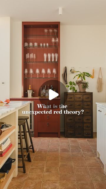 Homes & Gardens on Instagram: "The unexpected red theory, coined by Brooklyn-based interior designer Taylor Simon, is basically adding anything that’s red, big or small, to a room where it seemingly doesn’t match. It’s like a color pop but less contrived. In one example, Taylor shows a traditional corner of a home with a Victorian painting that ‘has no business having a red frame, but it automatically updates it and makes it look so fresh.’ What do you think? . Image credits: Barlow & Barlow / Thomas Joseph Wright, British Standard Cupboards / The Home Reform, Layered, Laura Stephens / Chris Snook, Dado Atelier, Future / Emma Lee / Sally Denning, Neptune, Studio Atkinson, Sophie Conran, Anna Stathaki, Studio Duggan, Vanrenen / GW Designs, Sarah Griggs . #homesandgardens #unexpectedredtheor Red Theory Interior Design, Unexpected Red Theory Interior Design, Unexpected Red Theory, Dado Atelier, Studio Atkinson, Studio Duggan, Red Theory, Joseph Wright, Brighton Townhouse