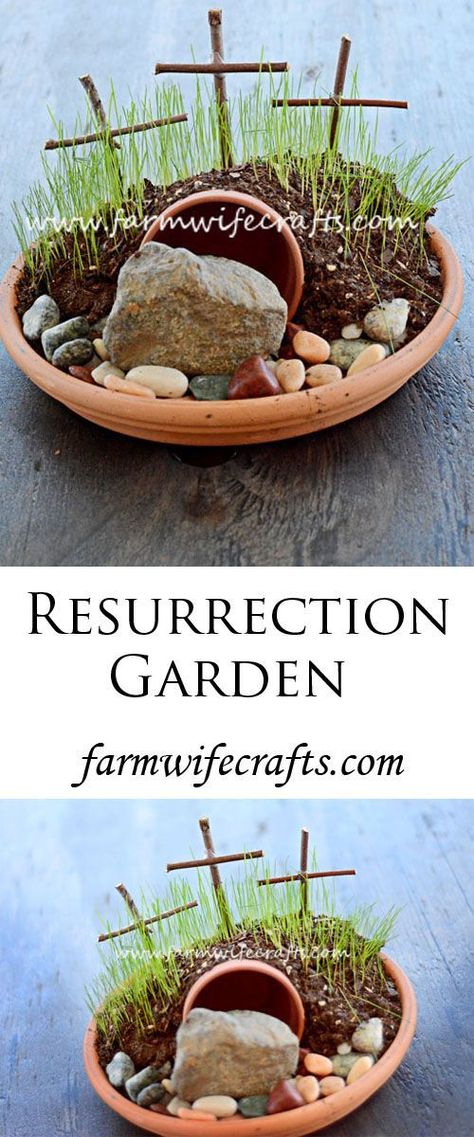 A fun and neat way to talk about the Easter story with your kids. Also, a great Sunday school activity. Resurrection Garden, Easter Religious Crafts, Palm Sunday Crafts, Easter Sunday School, Bible School Crafts, Christian Crafts, Easter Story, Sunday School Activities, Easter Religious