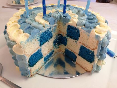 Checkerboard Designs on Pinterest | The Pampered Chef, Purple Flowers… Checkered Cake, Fondant Elephant, Classy Birthday, Checkerboard Cake, Blue Birthday Cakes, Inside Cake, Chess Pie, Httyd Art, Coffee Latte Art