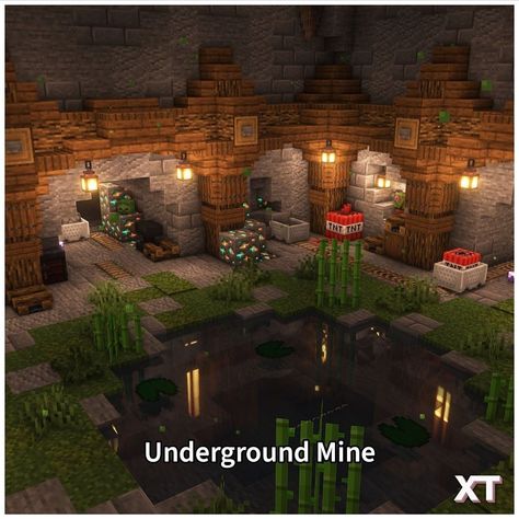 Cool Cave Houses In Minecraft, Inside Cave Houses Minecraft, Minecraft Underground Animal Farm, Medieval Staircase Minecraft, Minecraft Coal Mine, Cave Farm Minecraft, Mineshaft Ideas Minecraft, Minecraft Cave Home Interior, Autumn Minecraft Skin