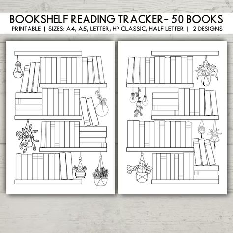 50 Bookshelf Reading Tracker Printable Reading Log A4 A5 - Etsy Netherlands Reading Tracker Printable, Reading Log Printable, Reading Planner, Book Tracker, Reading Tracker, Classic Book, Reading Log, Tracker Printable, Reading Challenge