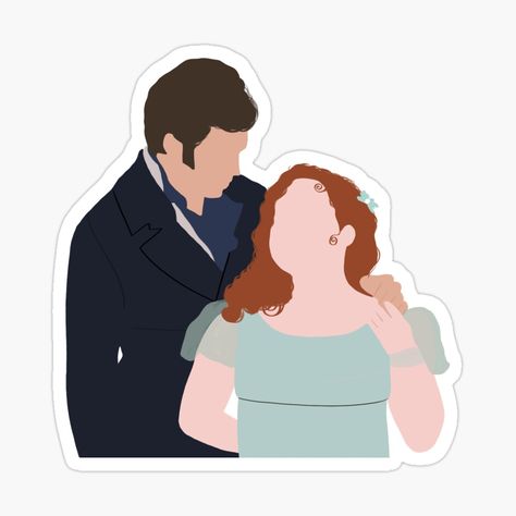 Penelope And Colin Bridgerton, Colin And Penelope Bridgerton, Bridgerton Stickers, Colin And Penelope, Penelope And Colin, Penelope Bridgerton, Tufting Diy, Bridgerton Season 3, Colin Bridgerton