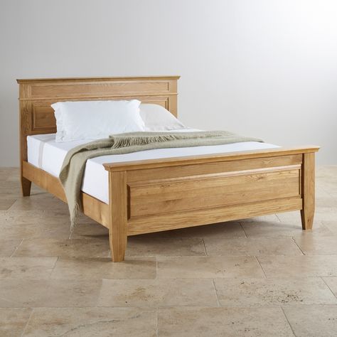 Natural Wooden Bed, Bed Image, Solid Oak Beds, Oak Furniture Land, Furnitur Ruang Keluarga, Bed Images, Wood Bed Design, Wooden Bed Frame, Wooden Bed Design