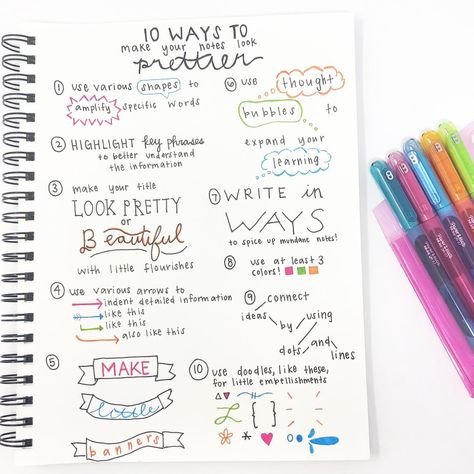 Paper Mate on Instagram: “We know that notetaking may seem like a boring task..but not with your fav #PaperMate pens and these 10 ways to make notes prettier! What's…” Ways To Make Notes, Paper Mate Pens, Note Taking Strategies, Notes Taking, Psychology Notes, Note Taking Tips, Bullet Journal Banner, College Notes, Business Notes