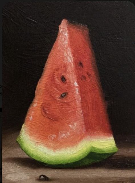 Beautiful Acrylic Painting, Watermelon Slice, Art Kawaii, Watermelon, Acrylic Painting, Pastel