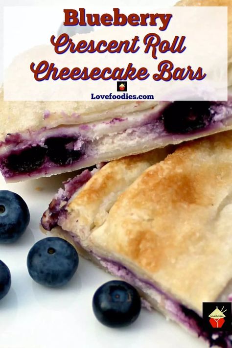 Crescent Roll Pumpkin, Blueberry Ideas, Bakery Goodies, Crescent Roll Recipes Dessert, Crescent Roll Dessert, Crescent Roll Cheesecake, Roll Cheesecake, Blueberry Filling, Desserts Quick