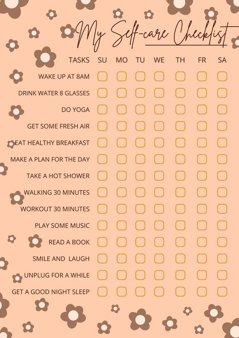 Self Care Checklist Good Weekly Goals, Month Planner Ideas, Improve Mindset, 2024 Journal, Daily Routine Schedule, Goals Ideas, Self Care Checklist, Bride Entry, Handwriting Paper