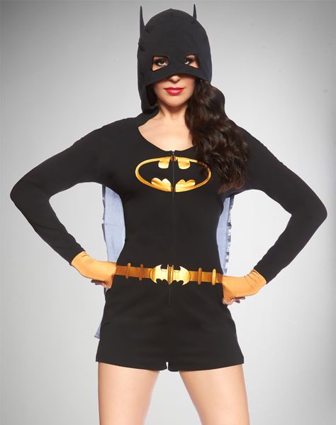 Batgirl Junior Fitted Hooded Romper Black Batman, Cape Costume, Chic Halloween, Geek Fashion, Think Geek, Capes For Women, Geek Girls, Cute Rompers, Super Hero Costumes