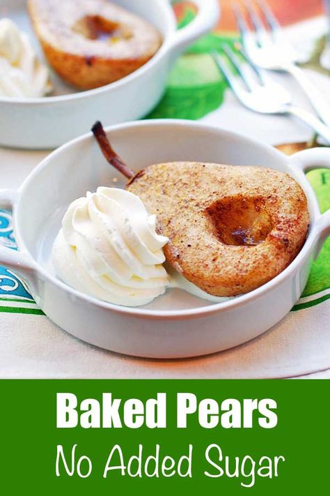 Low Calorie Pear Desserts, Low Carb Pear Dessert Recipes, Pear Recipes Low Carb, Keto Pear Dessert Recipes, Baked Pear Dessert, Keto Pear Recipes, Baked Pears Recipe Desserts, June Desserts, Baked Pears Recipe