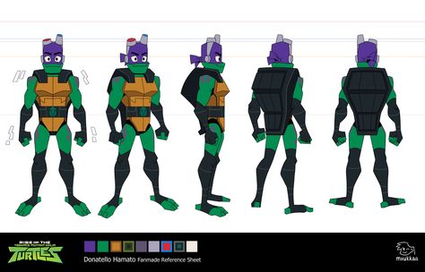 Rottmnt Character Study, Donatello Reference, Donatello Rise Of The Tmnt, Rottmnt Height Chart, Rottmnt Donatello Reference, Rottmnt Donnie Sketch, Donnie Rottmnt References, Rise Donnie Reference, Rottmnt Art Study