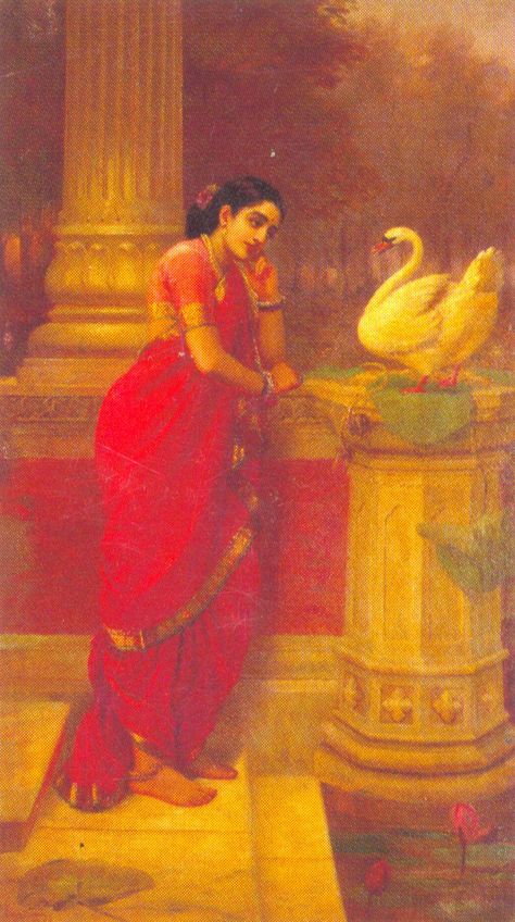 Old Indian Master.. Raja Ravi Varma (1848 - 1906) South Indian Paintings, Asian Gods, Raja Ravi Varma, Ravi Varma, Desi Art, Indian Artwork, South Asian Art, Mughal Empire, Mata Hari