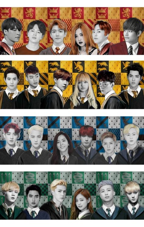 Here is how I would see bts, exo and blackpink sorted to the 4 Hogwarts houses Blackpink Hogwarts, Exo And Blackpink, Bts Harry Potter, Great Hall Hogwarts, Library Harry Potter, Hogwarts Drawing, Hogwarts Interior, Hogwarts Tattoo, Bts Halloween