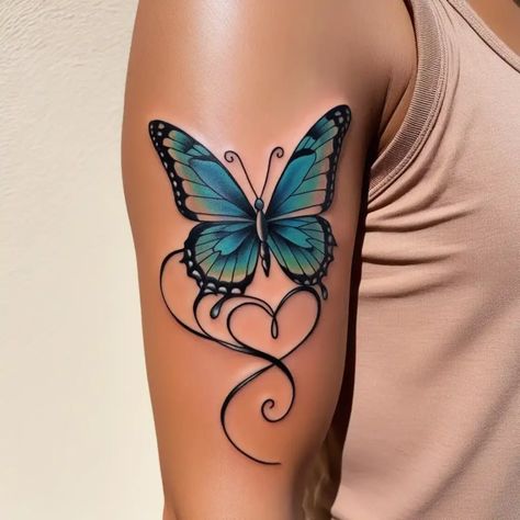 20 Stunning Butterfly Tattoo [Designs You’ll Love] Medium Butterfly Tattoos For Women, Butterfly Tattoo In Memory Of Mom, Butterfly And Heart Tattoo Ideas, Half Sleeve Tattoos For Women Upper Arm Roses And Butterflies, Multiple Butterfly Tattoo Designs, Butterfly Tattoo Forearm For Women, Arm Butterfly Tattoos For Women, Cute Cover Up Tattoos For Women, Color Tattoos For Women