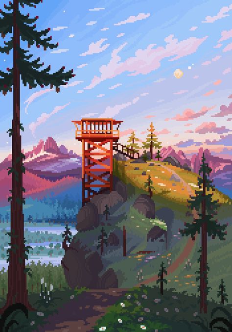 Pixel Art Landscape, Piskel Art, Pixel Art Background, Arte 8 Bits, Cocoppa Wallpaper, 8bit Art, Cool Pixel Art, Pix Art, Anime Pixel Art