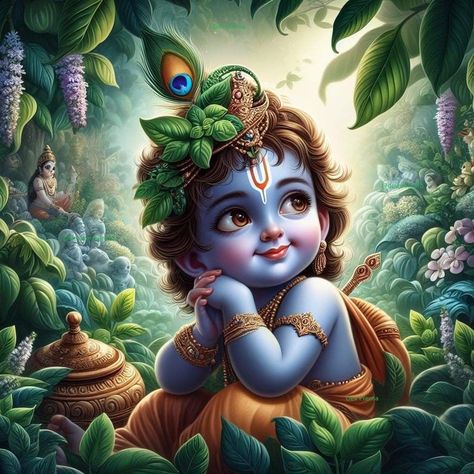 Radha Krishna Murti, Little Kanha Ji Images, Krishna Murti, Krishna Drawing, Pencil Sketch Images, Krishna Wallpapers, Good Morning Flowers Pictures, Little Krishna, Lord Krishna Hd Wallpaper