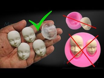 Silicone Molds Crafts, Silicone Doll Molds, How To Make Silicone, Polymer Clay Face, Polymer Clay Doll, Dolls Handmade Diy, Making Silicone Molds, Silicone Rubber Mold, Formy Silikonowe