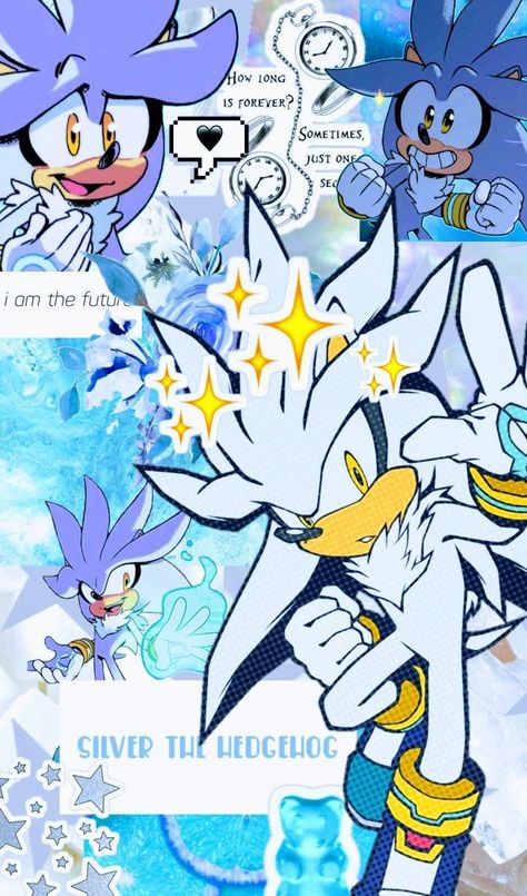 Silver Wallpaper Sonic, Silver The Hedgehog Wallpaper, Sonic And Friends, Silver Sonic, Sonic Pics, Shadow And Amy, Sonic Heroes, Silver The Hedgehog, Sonic Characters