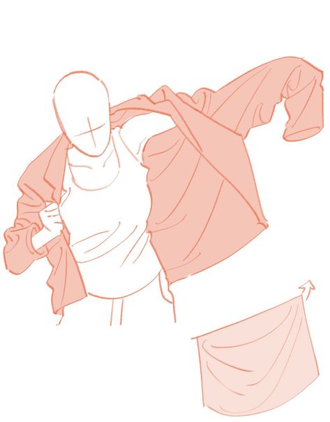 Taking Off Gloves Reference Drawing, Clothes Anatomy Reference, Wearing Clothes Pose Reference, Taking Off Clothing Pose, Look Behind Pose Drawing, Changing Clothes Drawing, Comfy Poses Drawing, Flowing Jacket Reference Drawing, How To Draw Long Skirts