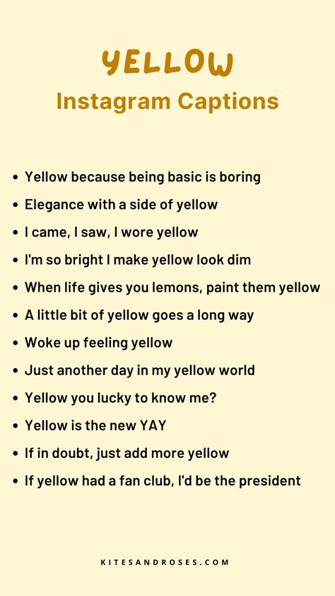 Quotes For Yellow Outfit, Yellow Color Captions For Instagram, Yellow Colour Quotes For Instagram, Yellow Captions For Instagram Aesthetic, Lemon Captions For Instagram, Yellow Colour Quotes, Quotes About Yellow Color, Gold Captions For Instagram, Yellow Saree Captions For Instagram