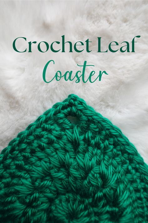 The Easiest Crochet Leaf Coaster To Make - crochetwithhadiya.com Free Leaf Crochet Pattern, Leaf Coasters Crochet Free Pattern, Leaf Coaster Crochet, Crochet Leaf Coasters, Crochet Leaf Coaster, Crochet Leaf Free Pattern, Leaf Crochet Coaster, Leaf Coaster, Easiest Crochet