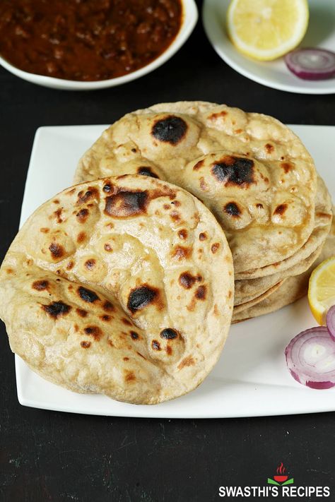 Tandoori Roti (Butter Roti) Butter Roti, Easy Indian Snacks, Tandoor Oven, Tandoori Roti, Roti Recipe, Bengali Food, Dosa Recipe, Paratha Recipes, Flatbread Recipes