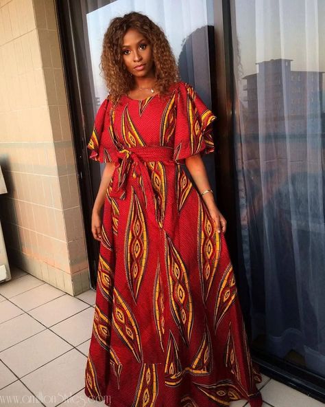 African Attire For Women, Ankara Dress Designs, African Attire Dresses, African Lace Styles, Long African Dresses, Mode Kimono, Long Gowns, African Fashion Skirts, Africa Dress