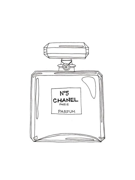 Perfume Bottle Tattoo, Chanel N5, Chanel Perfume Bottle, Perfume Chanel, Perfume Art, Bottle Drawing, Bottle Tattoo, Parfum Chanel, Chanel Art