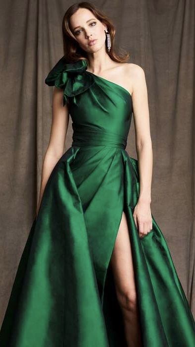 Red Green Dress, Cheap Prom Dresses Online, Green Evening Dress, Dress One Shoulder, Formal Evening Dress, فستان سهرة, Prom Dresses Online, Satin Skirt, Cheap Prom Dresses