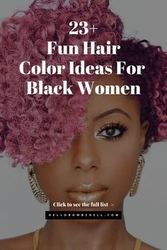 Skin Tone Dress Color, Magenta Dragon, Hair Color For Black Women, Purple Natural Hair, Blue Natural Hair, Afro Hair Color, Fun Hair Color Ideas, Purple Blonde, Purple Hair Color Ideas