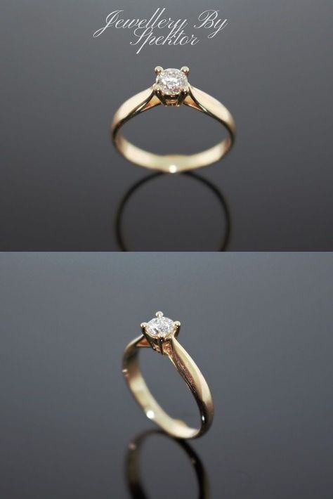 Solitaire Engagement Ring Yellow Gold, Gold And Diamond Rings, Luxury Diamond Rings, Yellow Gold Solitaire Engagement Ring, Small Engagement Rings, Couple Ring Design, Engagement Ring Yellow Gold, Engagement Ring Yellow, Engagement Rings Couple