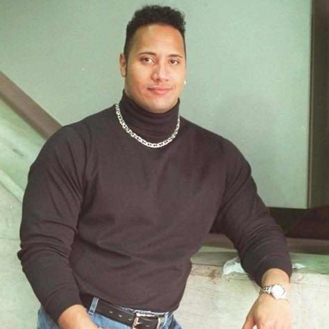 Dwayne "The Rock" Johnson has always been a ladies' man. The pro-wrestler turned actor said it himself during E! News' Daily Pop on March 14, describing "Young... Dwayne The Rock Johnson, The Rock Johnson, Rock Johnson, Dwayne The Rock, Dwayne Johnson, Black Turtleneck, Fanny Pack, The Rock