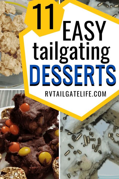 Desserts For Large Groups, Tailgating Desserts, Gameday Desserts, Easy Tailgate Snacks, Football Party Desserts, Easy Tailgate Food, Football Tailgate Food, Tailgate Desserts, Football Desserts