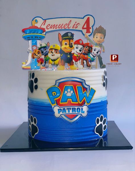 Paw Cake, Cakes Without Fondant, Baby Elephant Tattoo, Tennis Cake, Fondant Cake Tutorial, Paw Patrol Decorations, Cake Designs For Kids, Birthday Cake For Cat, Paw Patrol Birthday Cake