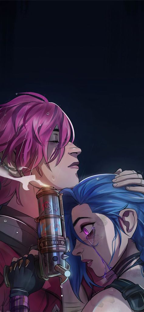 Vi From Arcane Wallpaper, Jinx And Vi Fan Art, Vi And Jinx Wallpaper, Arcane Fanart Vi, Lol Jinx Fanart, Vi And Jinx Fan Art, Jinx X Vi, Jinx And Vi Arcane, Arcane Jinx And Vi