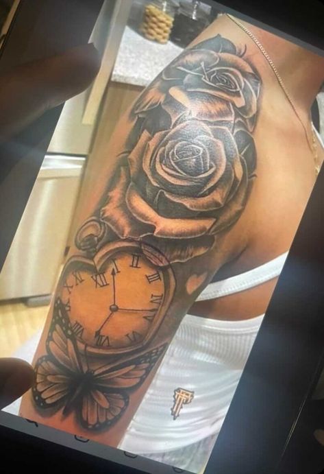 Calf Muscle Tattoo For Black Women, Women Shoulder Sleeve Tattoo Ideas, Shoulder Half Sleeve Tattoo For Women Black, Girls Sleeve Tattoo Ideas Black Women, Pretty Tattoos For Women Shoulder, Sholdertatoos Women, Half Sleeve Tattoos For Women Upper Arm Meaningful, Upper Arm Tattoos Black Women, Front Forearm Tattoo