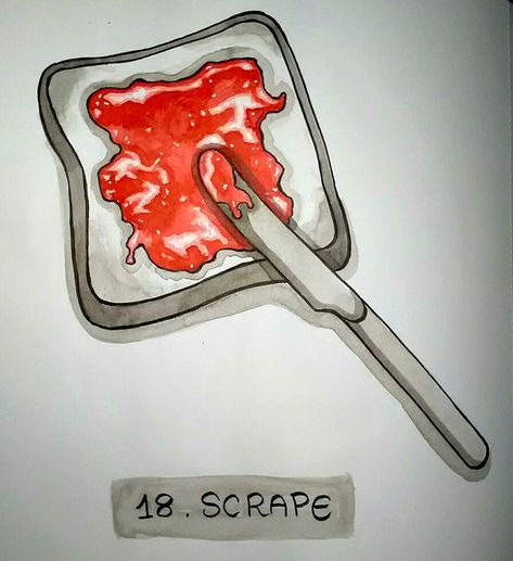 Inktober day 18 scrape drawing Scrape Drawing, Drawings