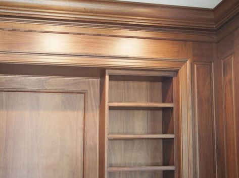 Mahogany Wainscoting | Walker Woodworking Mahogany Paneling, Window Casing, Mahogany Stain, The Architect, General Contractor, Study Office, Wainscoting, Study Room, Built Ins