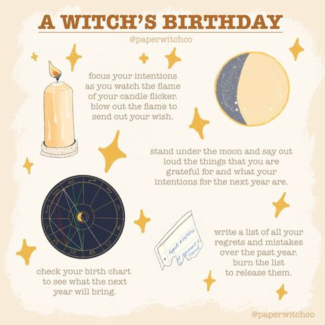 A WITCHES BIRTHDAY // A few ways to celebrate your birthday as a witch | Witch spirituality, Witch spell book, Wiccan magic Witches Birthday, Ways To Celebrate Your Birthday, Magia Das Ervas, Wiccan Magic, Witch Spirituality, Magic Spell Book, Grimoire Book, Eclectic Witch, Wiccan Spell Book