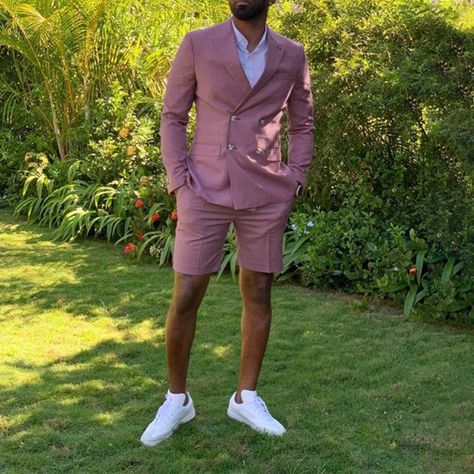 Sets & Jumpsuits Beach Wedding Suit, Wedding Suit Men, Suit With Shorts, Men Wedding Suit, Blazer E Short, Summer Coat, Suit Shorts, Summer Coats, Coat Suit