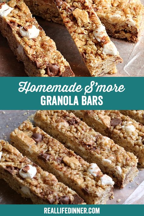 Homemade S Homemade Baked Granola Bars, Homemade Smores Granola Bars, S’mores Granola, Shelf Stable Granola Bars, Homemade Mr Goodbar, S’mores Granola Bars, Smores Granola Bars, Granola Bars Homemade, Homemade Smores