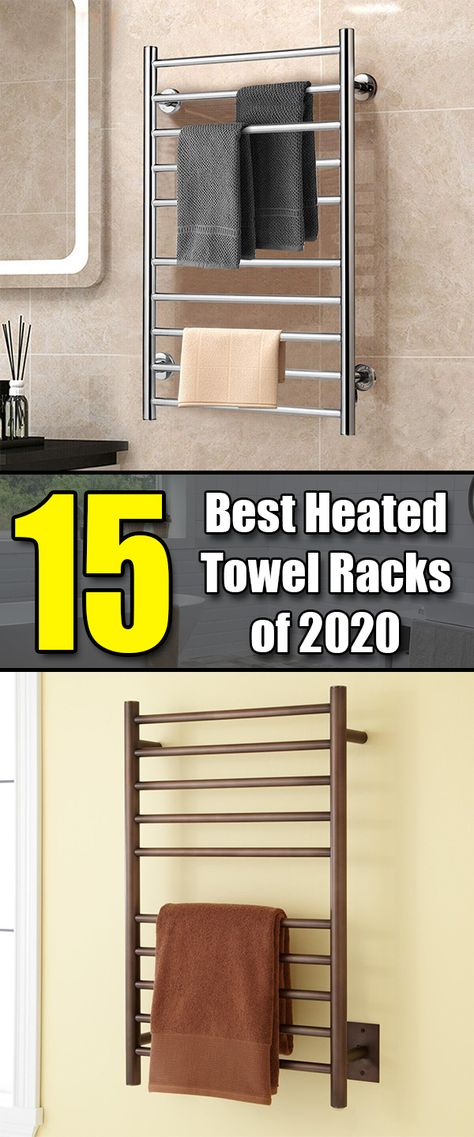 15 Best Heated Towel Racks of 2020 - Easy Home Concepts #towelracks #heatedtowelracks #towelwarmers Towel Drying Ideas, Heated Towel Racks, Towel Dryer, Yard Cleaning, Inspiring Outdoor Spaces, Heated Towel Rack, House Yard, Wet Towel, Towel Racks