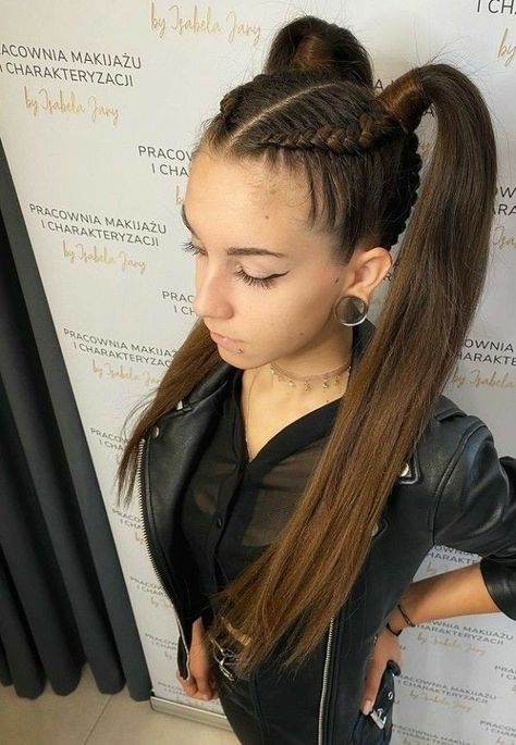 Dance Performance Hairstyles, Hip Hop Dance Hairstyles, Punk Ponytail, Hip Hop Hair, Hair Stules, Peinados Hair Styles, Performance Hairstyles, Rave Hair, Wavy Haircuts