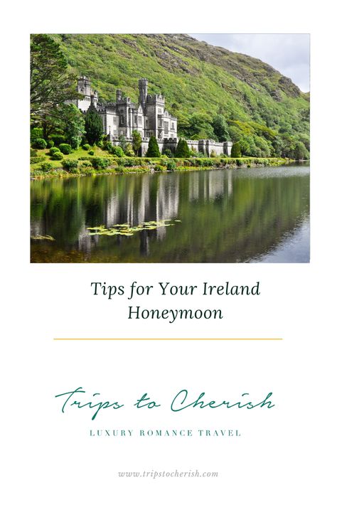 Rolling green hills, castles, charming villages, and hundreds of years of history, Ireland is a magnet for adventure and relaxation honeymooners. Romantic possibilities overflow, from retreats at castle hotels to jaunting carriage rides and walks through gardens. Here are tips to make your Ireland honeymoon more fun. #cherishedhoneymoons #irelandhoneymoon #honeymoontips #traveltips #honeymooninireland #destinationweddingplanner #honeymoonplanner #proposalplanner #honeymoonexpert #honeymoons Ireland Trip Itinerary, Ireland Honeymoon, Popular Honeymoon Destinations, Romantic Nights, Honeymoon Tips, Folk Wedding, Romance Travel, Honeymoon Locations, Dream Honeymoon