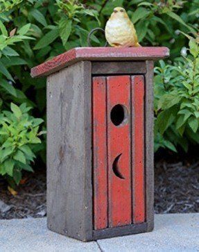 Bird House Plans Free, Outhouse Decor, Homemade Bird Houses, Wood Moon, Birdhouses Rustic, Garden Birdhouses, Bird House Feeder, Rustic Birdhouse, Bird House Plans