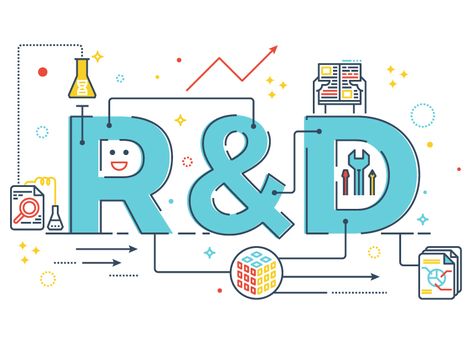 Research and Development banner illustration with icons :) Tax Credits, Creative Learning, Financial News, Busy At Work, Research And Development, News Website, Icon Set, Science And Technology, Royalty Free Images