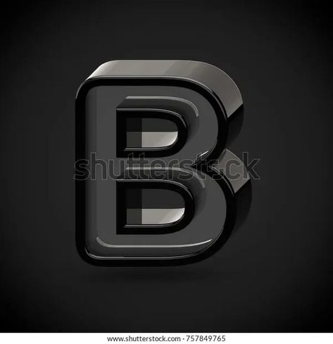 Black Balloon, Black Balloons, Black B, Black Letter, Letter B, 3d Render, Image Illustration, Black Background, Black Backgrounds