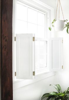 Diy Interior Window Shutters, Window Shutters Diy, Diy Interior Shutters, Window Shutters Indoor, Shutters Indoor, Shutters Interior, Indoor Shutters, Modern Window Treatments, Interior Window Shutters