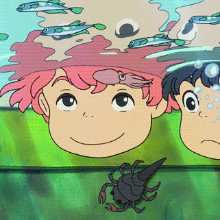 anime : ponyo | other part on my profile :) Ponyo Anime, Art Studio Ghibli, Personajes Studio Ghibli, Studio Ghibli Characters, Ghibli Artwork, Studio Ghibli Movies, Studio Ghibli Art, Avatar Couple, Ghibli Art